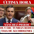 Sánchez pierde: PP, Vox y ERC tumban la reducción de la tasa de alcoholemia