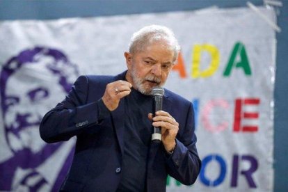 Luiz Inácio Lula da Silva en un acto público.