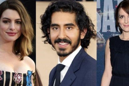 Anne Hathaway, Dev Patel y Tina Fey.