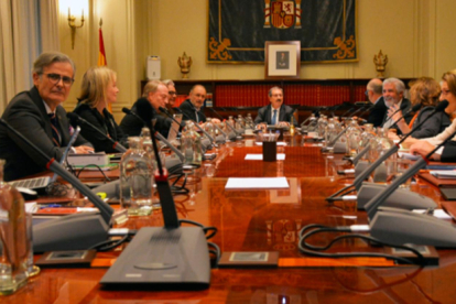 Los vocales del Consejo General del Poder Judicial reunidos en el Pleno extraordinario de 20 de diciembre de 2022