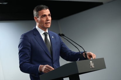 Pedro Sánchez desde el Palacio de Gobierno