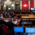 La Sala de Plenos del Tribunal Supremo durante el juicio del procés.