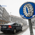 Eren necessàries cadenes a la sortida d'Escaldes
