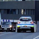 policia, agents, edifici, façana
