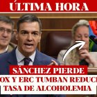Sánchez pierde: PP, Vox y ERC tumban la reducción de la tasa de alcoholemia