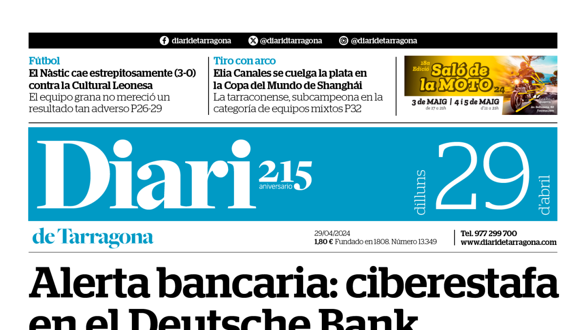 Diari de Tarragona 29 de Abril
