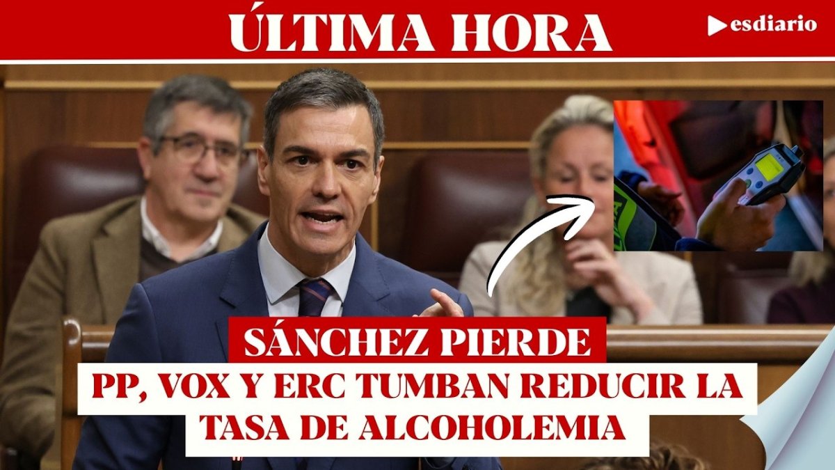 Sánchez pierde: PP, Vox y ERC tumban la reducción de la tasa de alcoholemia